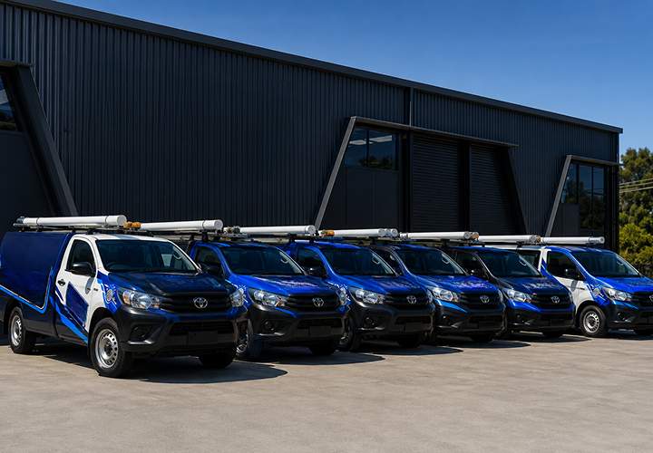 Fleet of Ashbury Blocked Drains plumbing vans