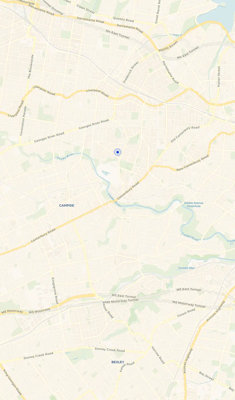 Map of the Ashbury service area and the surrounding suburbs we cover.