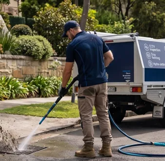 Cutting tree roots out of a Ashbury drain